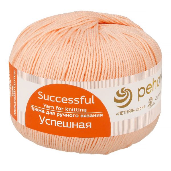 Пряжа Пехорка Успешная / уп.10 мот. по 50 г, 220 м, цв.018 персик