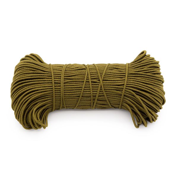 Резинка шляпная (шнур эластичный) ⌀1.5 мм / 50 метров, хаки