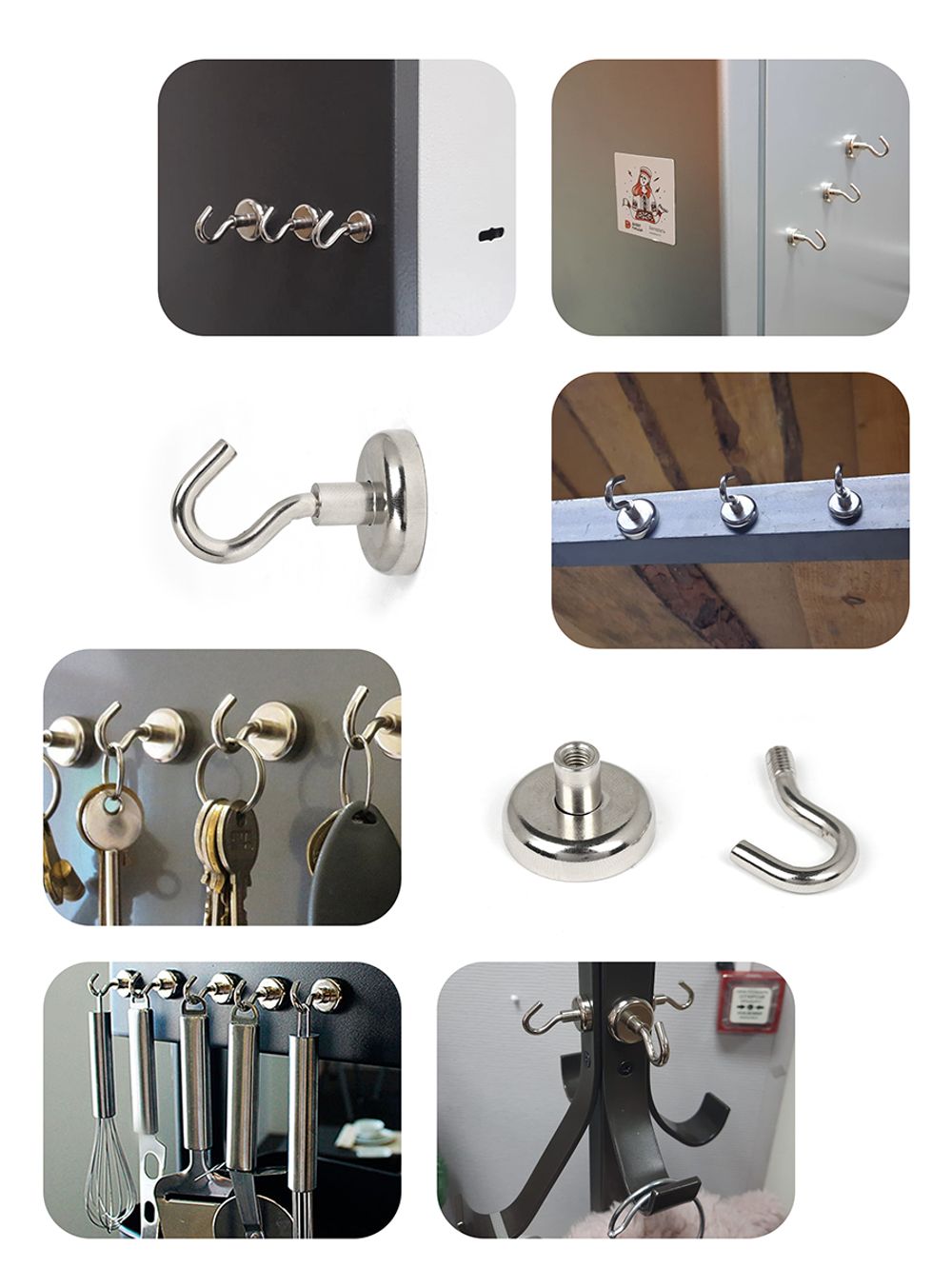 Крючок на неодимовом магните E25, 2 шт