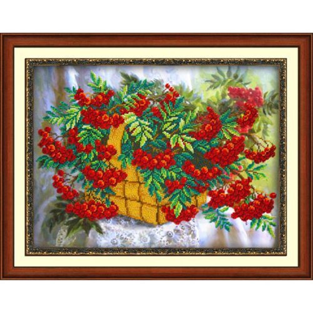Набор для вышивания бисером Паутинка, Рябина, 38х28 см