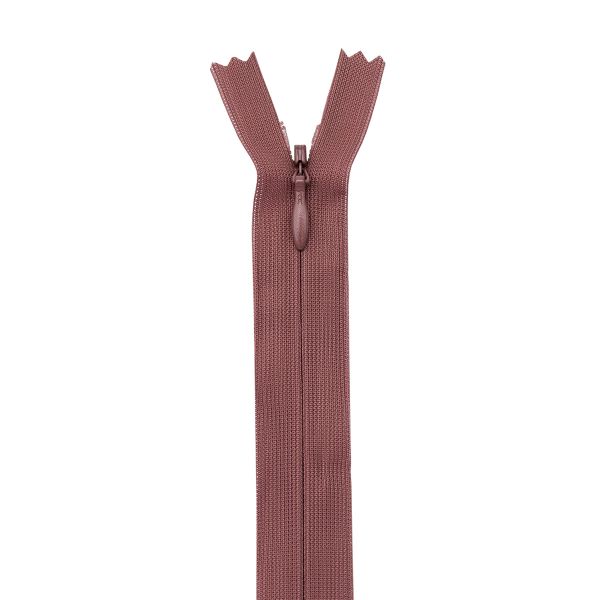 Молния потайная (скрытая) Т3 (3 мм) 1 зам., н/раз., 50 см, коричневый, 31284 / 50, 10 шт