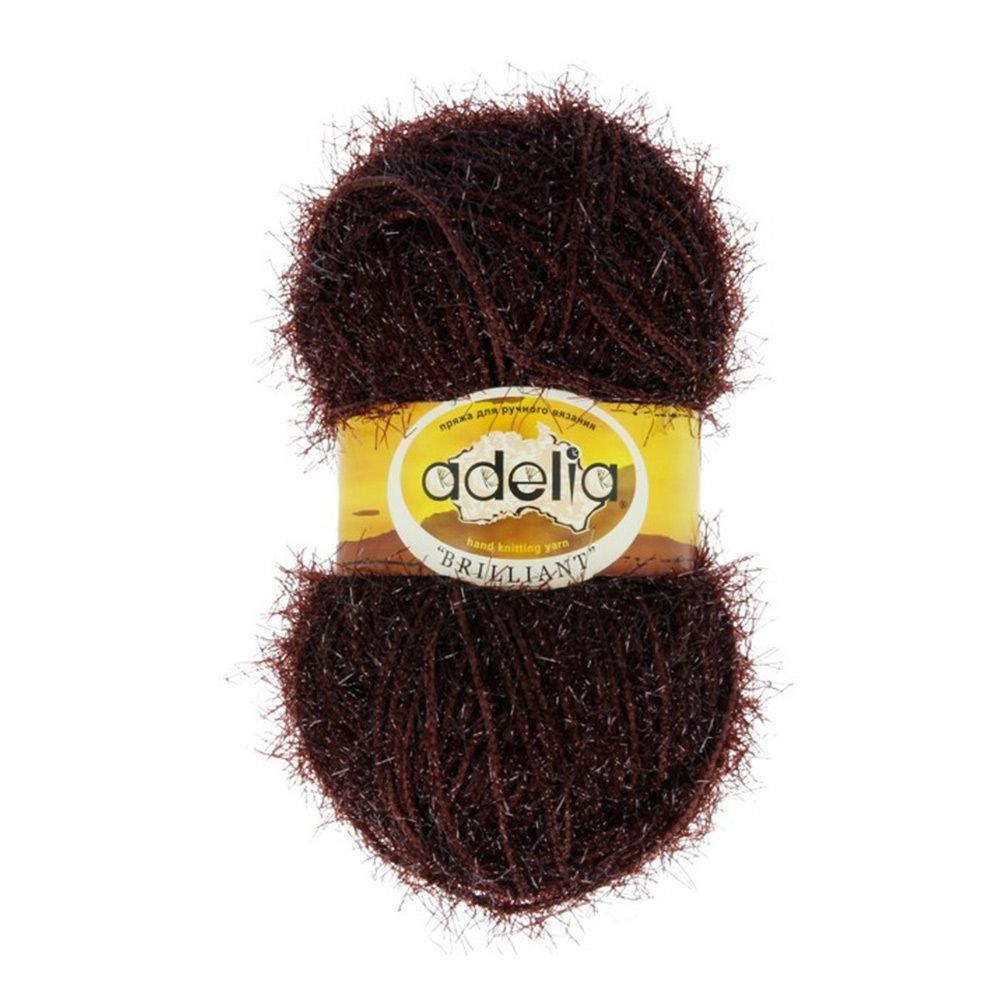 Пряжа Adelia Brilliant / уп.10 мот. по 50г, 90м, 44 т.коричневый