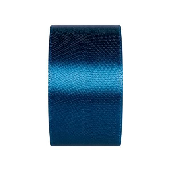 Лента атласная 1-сторонняя 50.0 мм / 33±2 метра, №145 сине-серый, в термоплёнке, Gamma