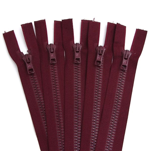 Молния трактор Arta Т6 (6 мм) 2 зам., разъем., 75 см, цв. 033 т.бордовый, уп.5 шт