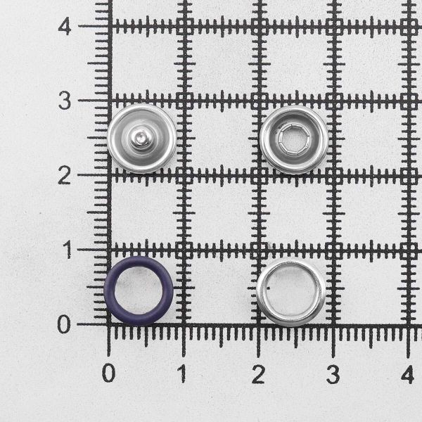 Кнопка рубашечная (джерси) открытая ⌀9.5 мм, ≈1440 шт, МЕТАЛЛ, эмаль, 569 т.синий матовый, NEW STAR