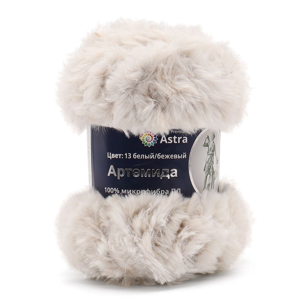 Пряжа Astra Premium (Астра Премиум) Артемида / уп.3 мот. по 100 г, 60 м, 13 бело-бежевый