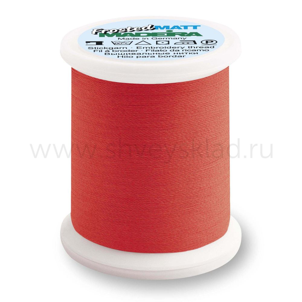 Нитки вышивальные супер матовые Madeira Frosted Matt №40, 500 м, цв. 7908, 9848, 1 катушка