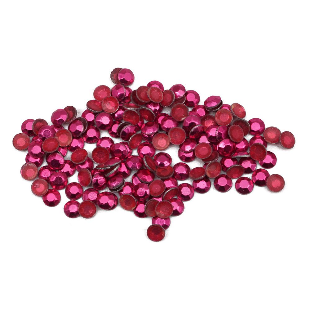 Стразы термоклеевые, 2 мм, ss6, 150 шт/упак (121 малиновый)