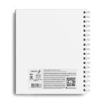 Тетрадь общая с пластиковой обложкой, 500 мкм, тиснение серебряной фольгой, A5 96 л. на гребне 65 г/м², белизна 100% 4 шт клетка, 01928 Бирюза, Светоч ТЕТ96-001