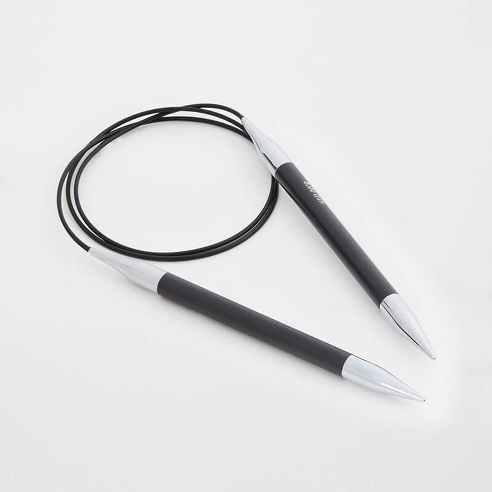 Спицы круговые Knit Pro Karbonz 3,75 мм / 80 см, карбон, черный, 41187