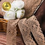 Кружево вязаное (тесьма) 30 мм / 10 метров, диз. 298, цв.30 капучино, Kruzhevo