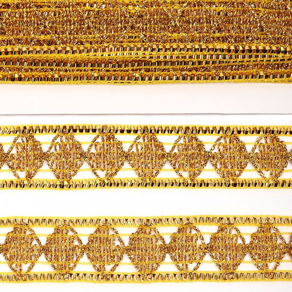 Тесьма отделочная 35 мм / 13.71 метров, TBY 912 цв.золото