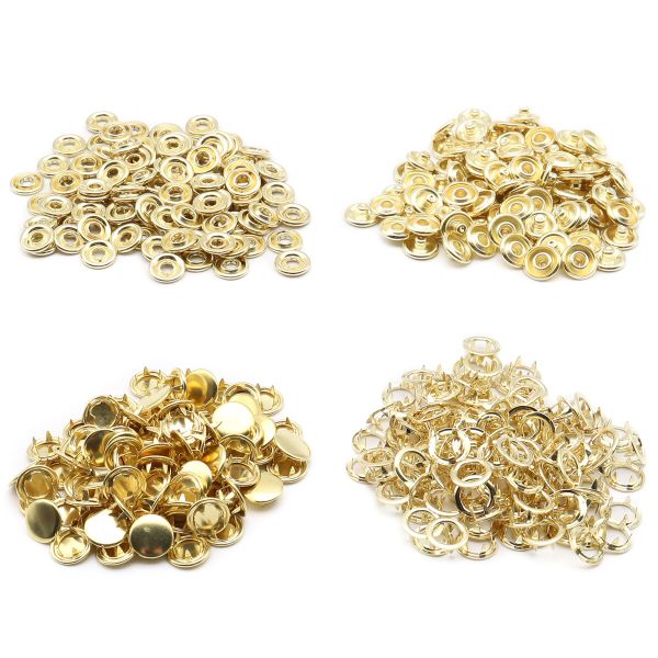 Кнопка рубашечная (джерси) закрытая ⌀9.5 мм, ≈144 шт, МЕТАЛЛ, золото, NEW STAR