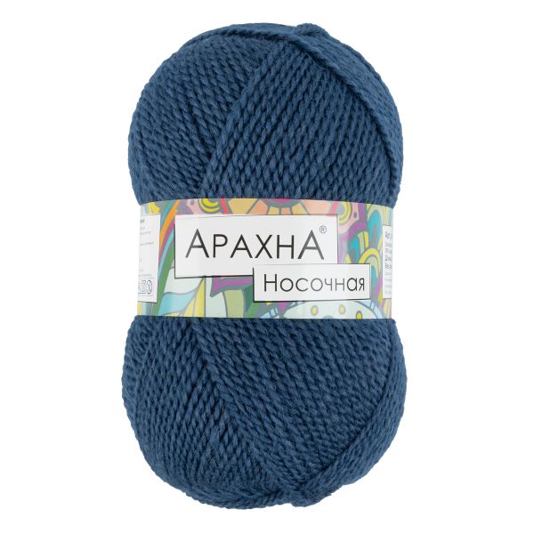 Пряжа Arachna Носочная / уп.5 мот. по 100г, 250 м, 05 сине-серый