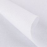 Канва Aida 11 ct, 150 см / 10 метров, белый с перламутровым люрексом, Gamma K03L