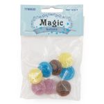 Украшения декоративные пуговицы Розочки, набор 4 цвета, 8 шт (микс 6)