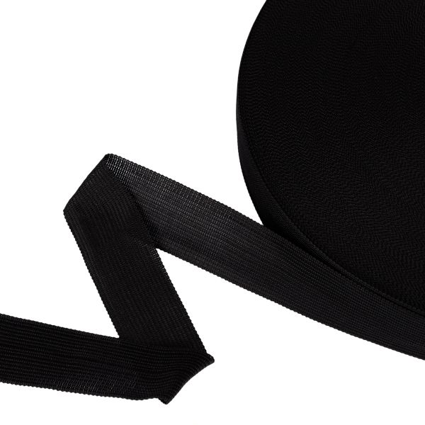 Тесьма (лента) окантовочная 32 мм / 100 метров, черный, Gamma 032 О черный