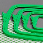 Пяльцы-рамка пластиковые 145х165 мм, Nurge NUR.170-12.5 цв.зеленый