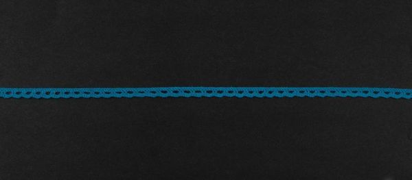 Кружево вязаное (тесьма) 6 мм цв.т.бирюзовый, Alfa, 25 метров, AF-010-104