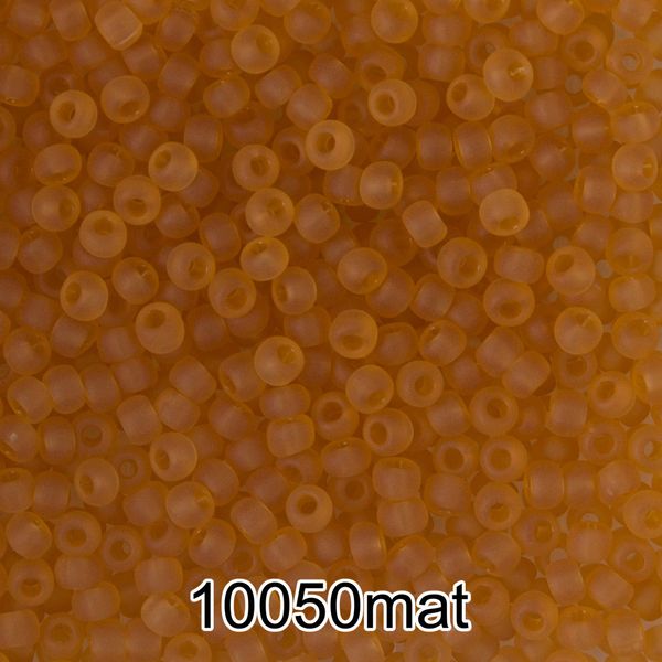 Бисер Preciosa 10/0 (2.3 мм), 500 г, 10050 mat (Ф630) т.рыжий мат.