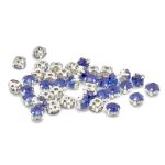 Хрустальные стразы в цапах/серебро, 6мм, 40 шт/упак, Astra&Craft (25 синий), 4AR169/176