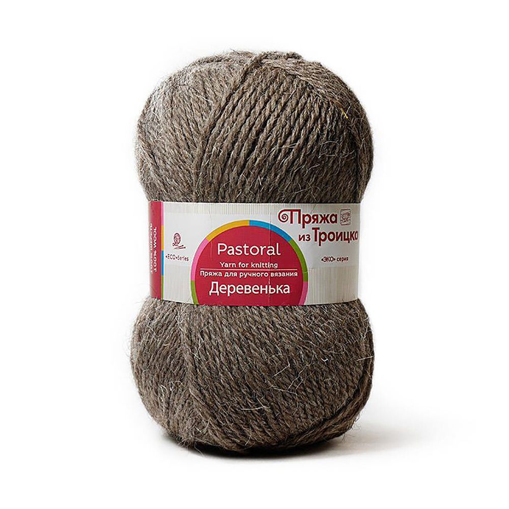 Пряжа Троицкая Деревенька / уп.10 мот. по 100 г, 170 м, 371 натуральный серый