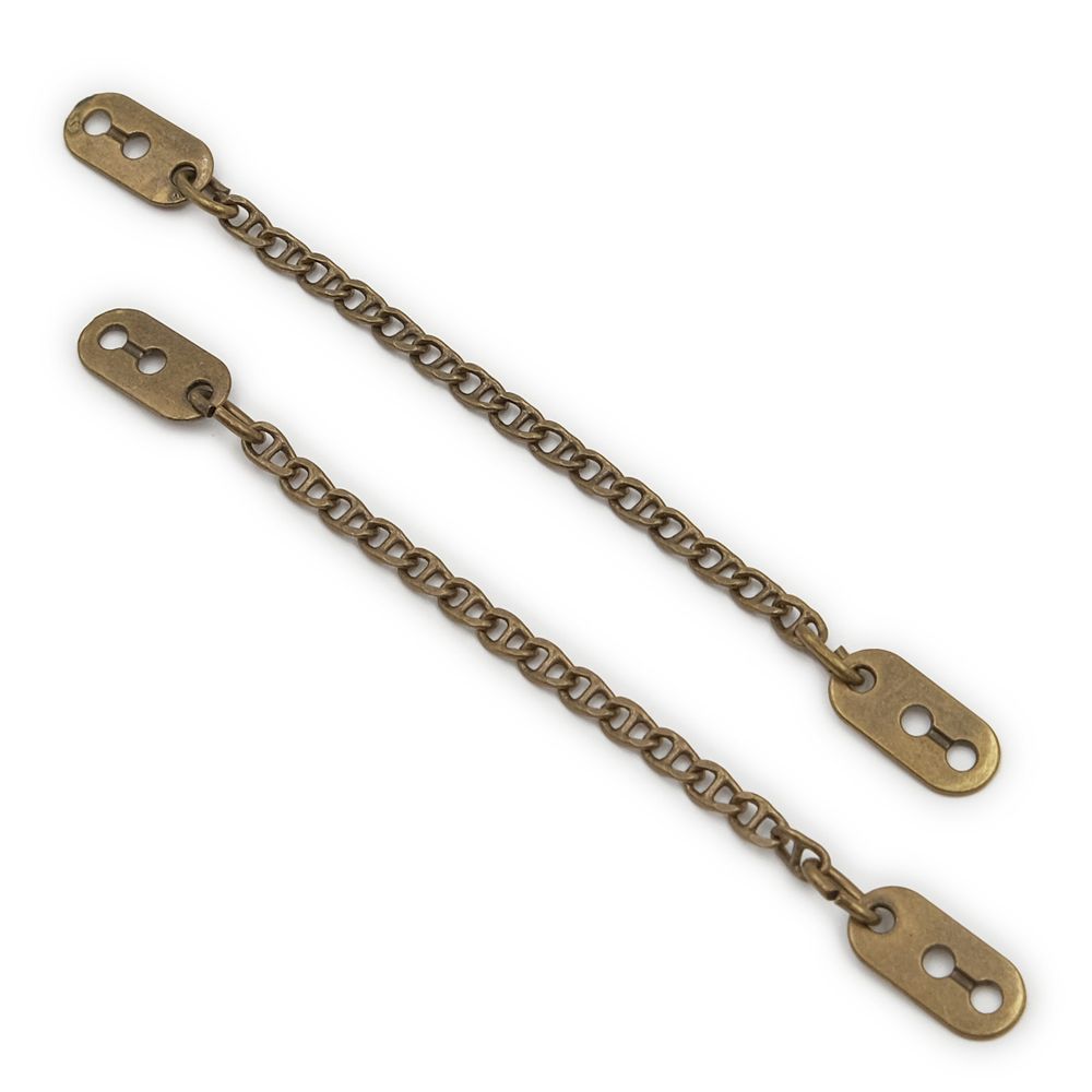 Вешалка-цепочка для одежды 102х7 мм, металл, бронза, 10 шт, ГНУ14377