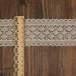 Кружево вязаное (тесьма) 60 мм / 10 метров, 3014 цв.F308 св.бежевый, Kruzhevo