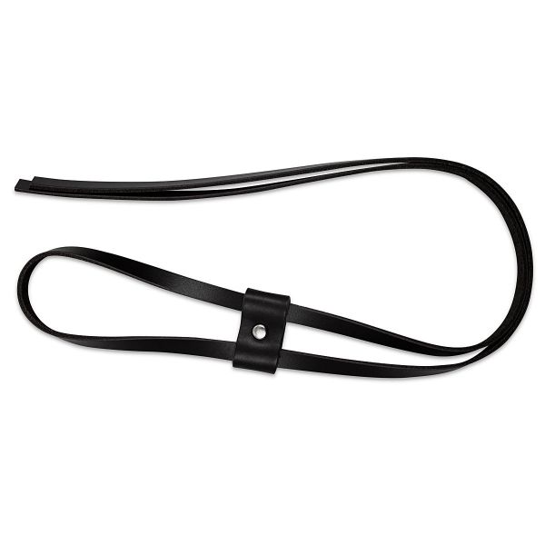 Утяжка для сумки (шнур - 8мм / 80см. держатель - 4,2см / 2,0см), дизайн №901, 100% кожа (80 черный)