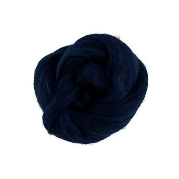 Шерсть для валяния (до 29 мкр), 50 г. 0100 т. синий, Gamma TFS-050