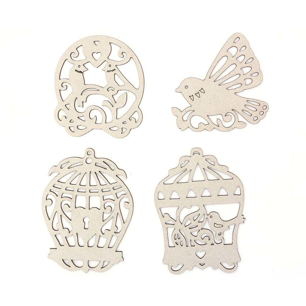 Заготовка из картона Золотая клетка 7,2х5,3см, 5х5,8см, 6,2х5см, 4 шт, Астра