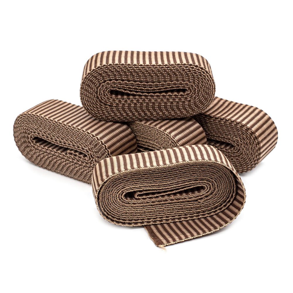 Стропа (ременная лента) 30 мм / 5х2.5 метра, толщ. 1.0 мм, [15.8 г/пог.м], 100% п/п, коричнево-кремовый