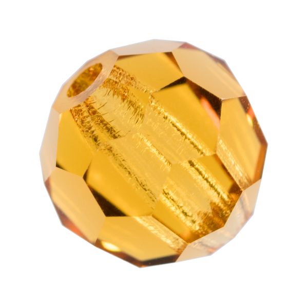 Бусины стекло ⌀6 мм, 12 шт, светло-коричневый/topaz, Preciosa 451-19-602