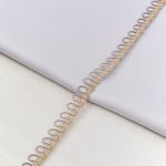 Тесьма декоративная с петлями 15 мм / 18.29 метра, светло-бежевый, 13-7735