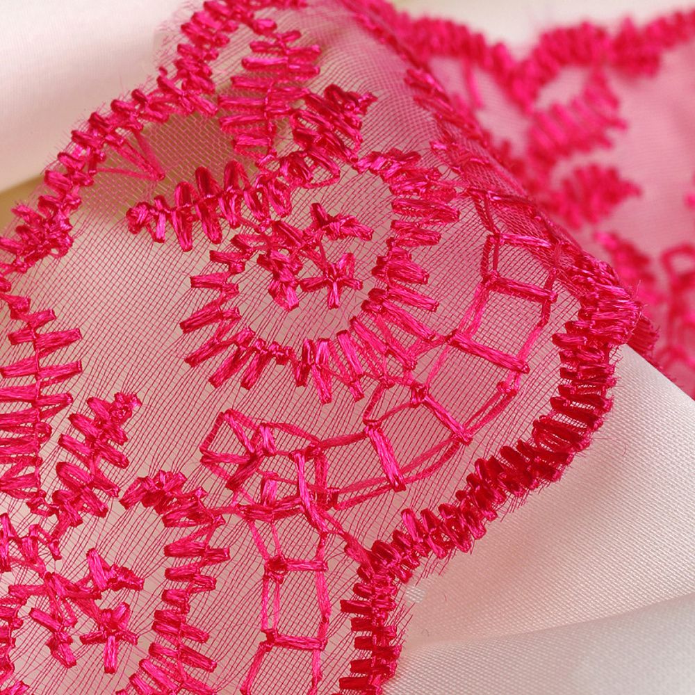 Кружево капроновое 45 мм / 9.14 м, TBS.30010 цв.028 (175) малиновый, Kruzhevo