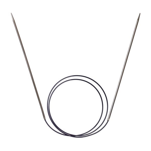 Спицы круговые ⌀2.5 мм, 80 см, 1 шт, серебристые, Prym 212114
