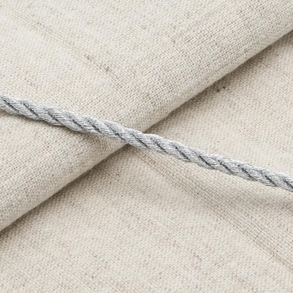 Шнур витой ⌀3.0 мм / 50 метров, металлизированный, серебро