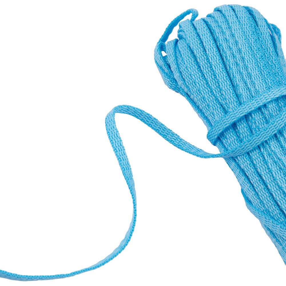 Стропа (ременная лента) 5 мм / 25 метров, толщ. 1.25 мм, [5.6 г/пог.м], 100% п/п, рис.9688, голубой, Gamma С3857Г17