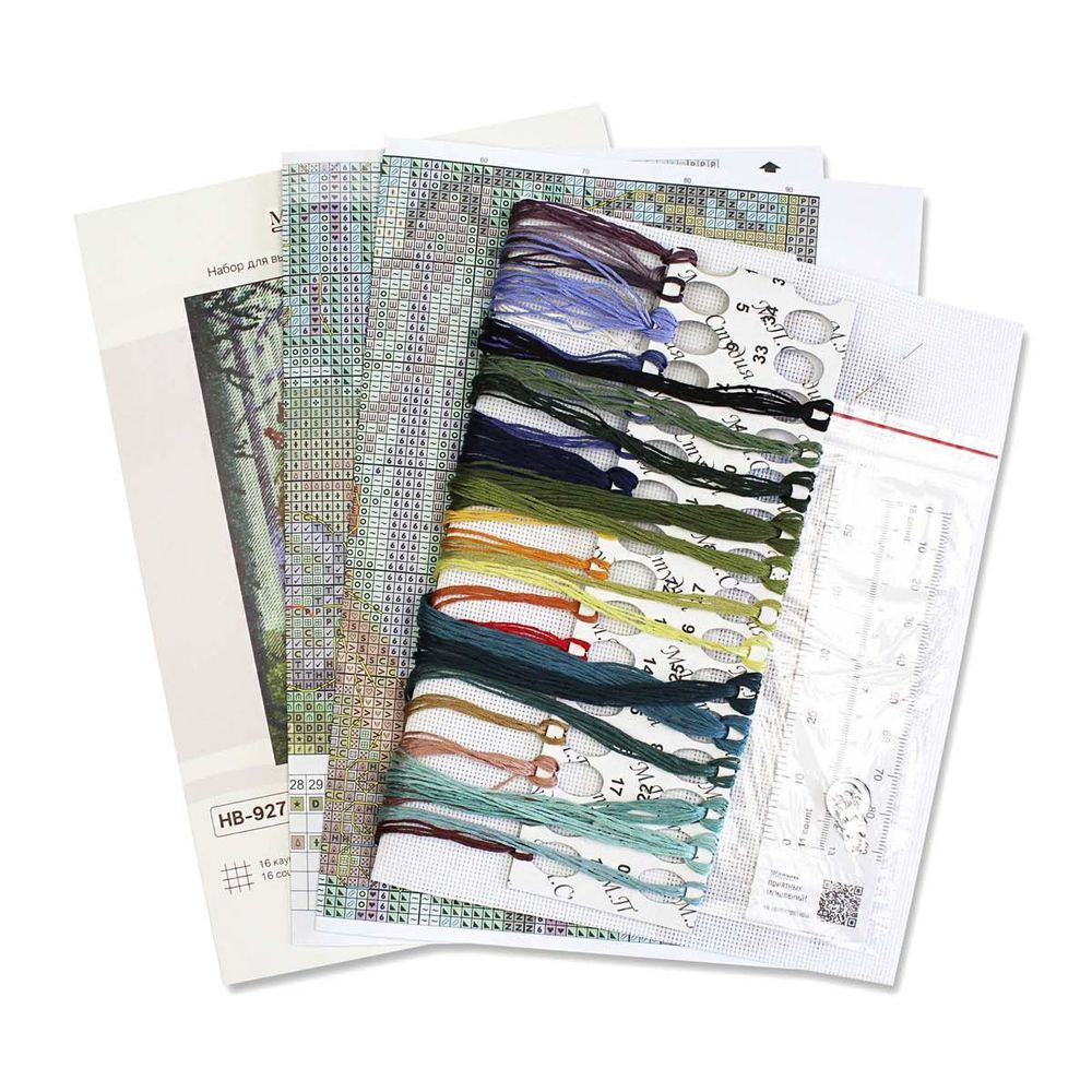 Набор для вышивания нитками МП Студия, Необычная избушка 20х15см