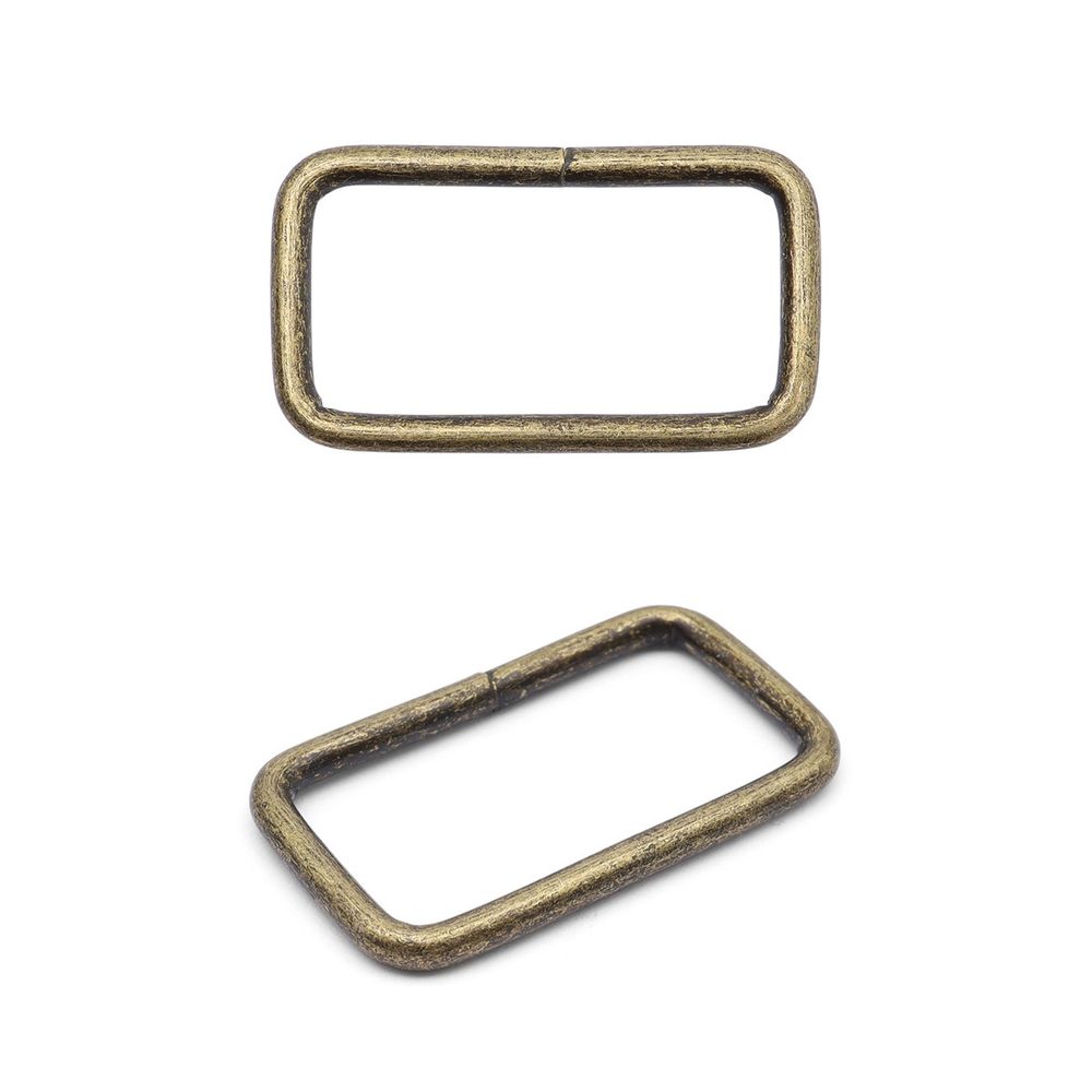 Рамка прямоугольная металл 26 мм /30х17 мм, ⌀2 мм/, латунь, 50 шт, 2AR043