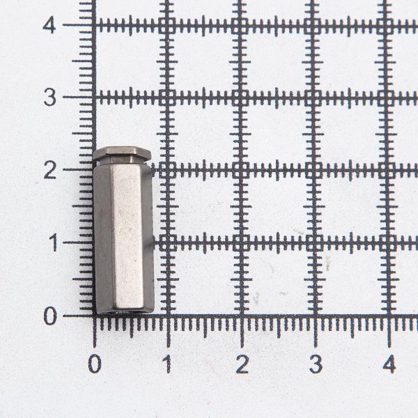 Наконечник для шнура металл шестигранный 20х7 мм, металл, чер.никель, 6660-0100, 20 шт