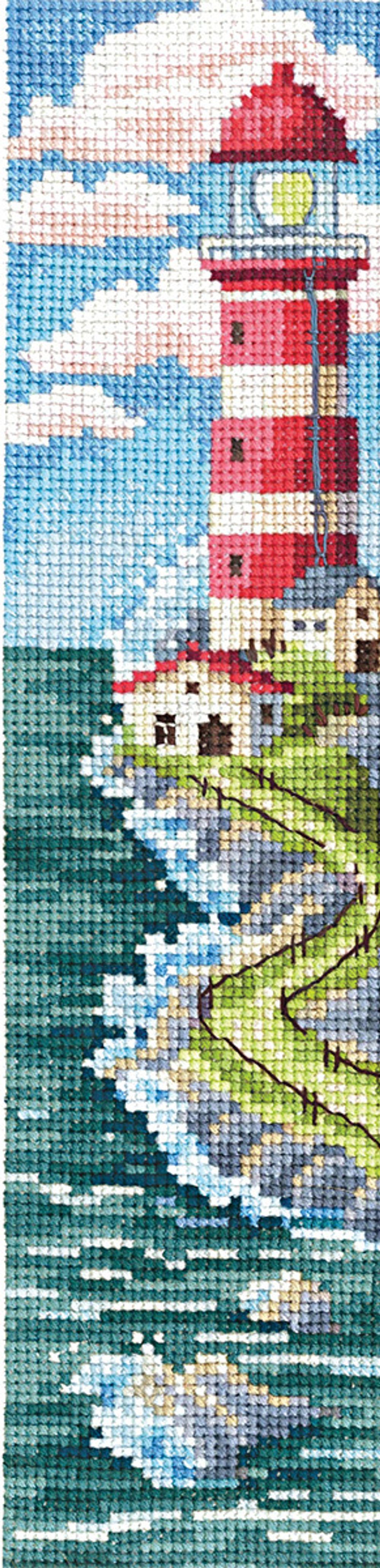 Набор для вышивания нитками Сделай своими руками, Закладки. Дорога к маяку 5,5х22 см