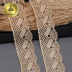 Кружево гипюр (плетёное) 45 мм, диз. 148, цв.14 капучино, уп. 9 м, Kruzhevo