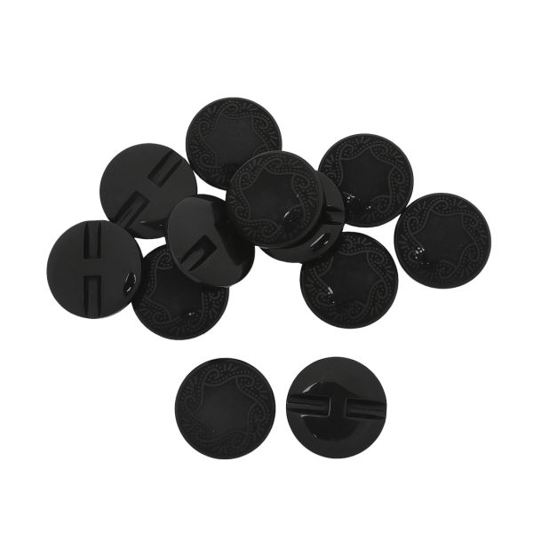 Пуговицы на ножке 48L (30мм) (Black (черный)), 12 шт