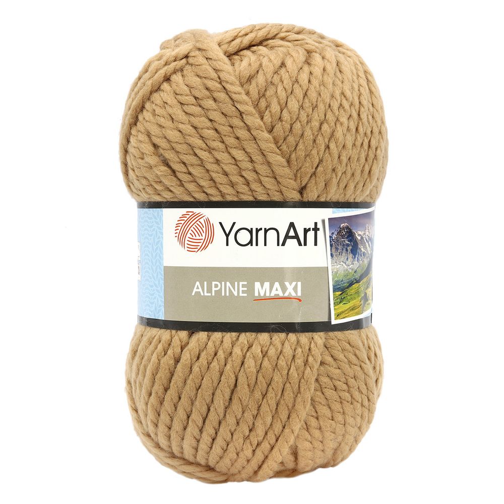 Пряжа YarnArt (ЯрнАрт) Alpine Maxi / уп.2 мот. по 250 г, 105м, 666 бежевый