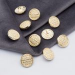 Пуговицы на ножке 24L=15 мм, металл, Gold (золотой), 10 шт, MP06