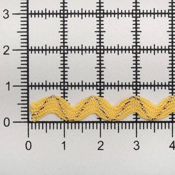 Тесьма вьюнчик с метанитью, 5 мм / 20 м (желтый), С3584
