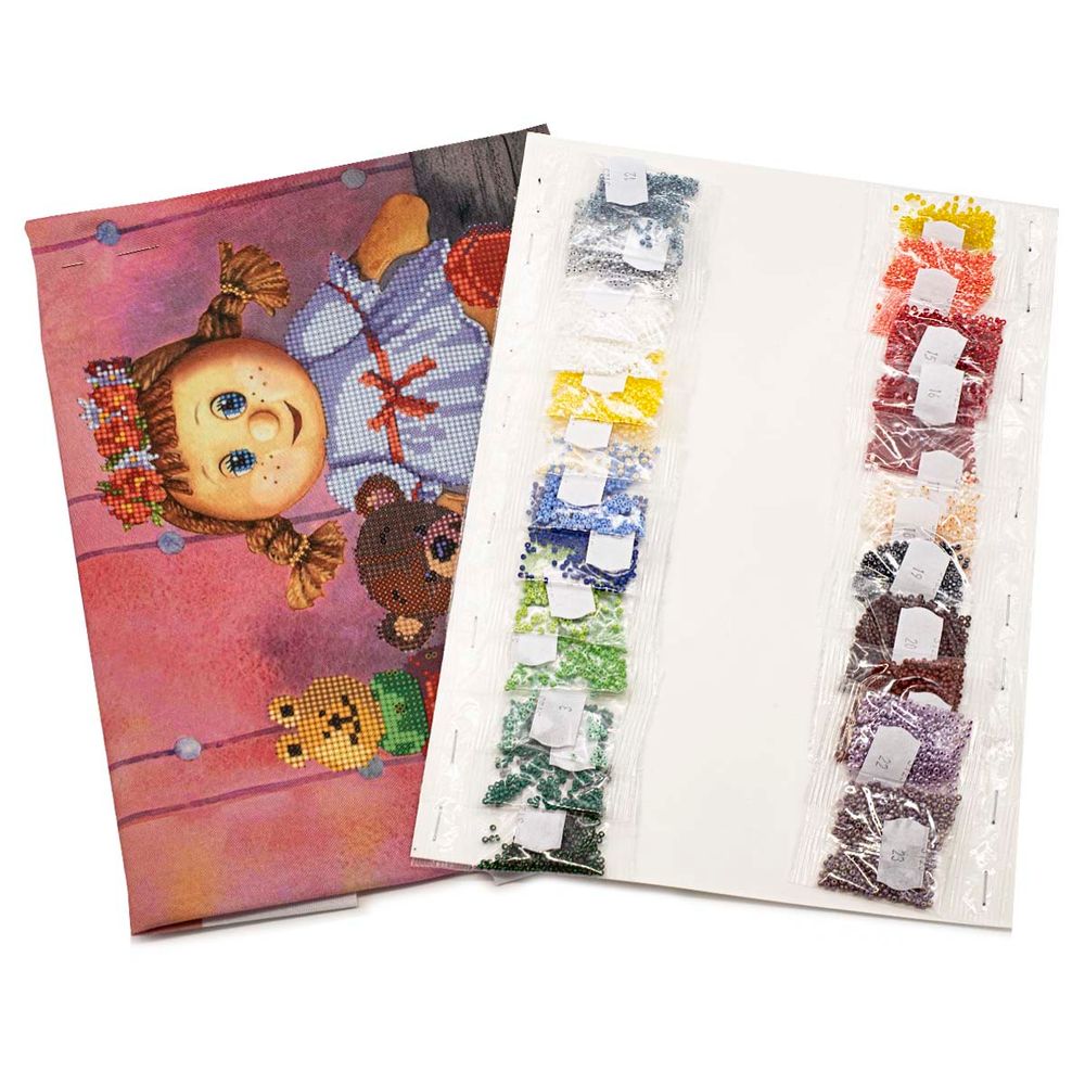 Набор для вышивания бисером Hobby&Pro, Игрушки для Алисы, 33х30 см