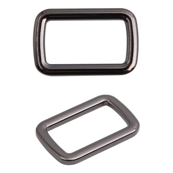 Рамка прямоугольная металл 25 мм /33х21 мм/ чер.никель, ГУ12749, 4 шт