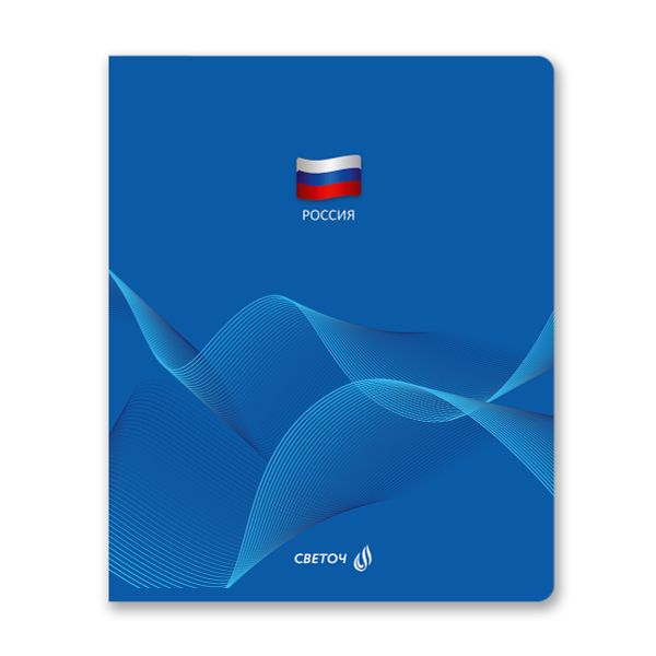 Тетрадь ученическая общая, твин лак, A5 48 л. на скобе 65 г/м², белизна 100% 10 шт клетка, 01510 Патриотичная, Светоч Т198